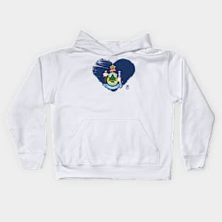 U.S. State - I Love Maine - Maine Flag Kids Hoodie